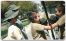 school students boarding a bus